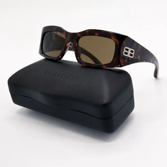 NEW BALENCIAGA SUNGLASSES BB0291S 003 HAVANA UNISEX EYEWEAR - Picture 1 of 12